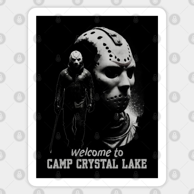 Welcome to The Camp Crystal Lake Sticker by BAJAJU